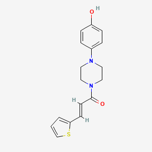 molecular formula C17H18N2O2S B1224042 (E)-1-[4-(4-hydroxyphenyl)piperazin-1-yl]-3-thiophen-2-ylprop-2-en-1-one 