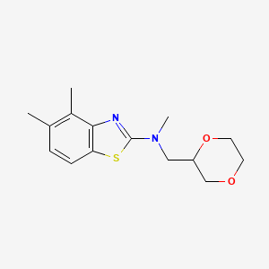 N-[(1,4-dioxan-2-yl)methyl]-N,4,5-trimethyl-1,3-benzothiazol-2-amine