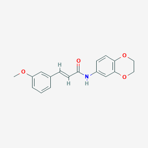 molecular formula C18H17NO4 B1224045 (E)-N-(2,3-二氢-1,4-苯并二氧杂环-6-基)-3-(3-甲氧基苯基)丙-2-烯酰胺 