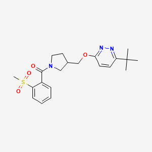 3-Tert-butyl-6-{[1-(2-methanesulfonylbenzoyl)pyrrolidin-3-yl]methoxy}pyridazine