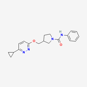 3-{[(6-cyclopropylpyridazin-3-yl)oxy]methyl}-N-phenylpyrrolidine-1-carboxamide