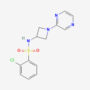 2-chloro-N-[1-(pyrazin-2-yl)azetidin-3-yl]benzene-1-sulfonamide