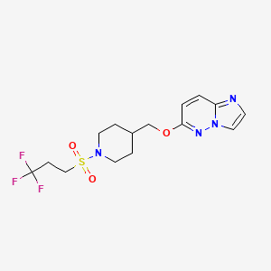 4-({Imidazo[1,2-b]pyridazin-6-yloxy}methyl)-1-(3,3,3-trifluoropropanesulfonyl)piperidine