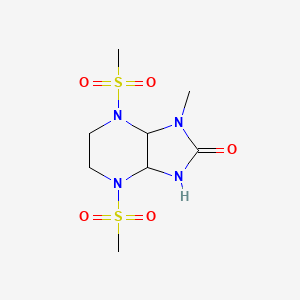 molecular formula C8H16N4O5S2 B1224052 3-甲基-4,7-双(甲磺酰基)-3a,5,6,7a-四氢-1H-咪唑并[4,5-b]吡嗪-2-酮 