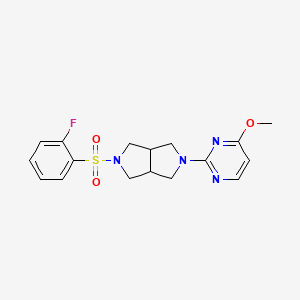 2-[5-(2-Fluorobenzenesulfonyl)-octahydropyrrolo[3,4-c]pyrrol-2-yl]-4-methoxypyrimidine