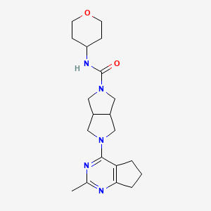 5-{2-methyl-5H,6H,7H-cyclopenta[d]pyrimidin-4-yl}-N-(oxan-4-yl)-octahydropyrrolo[3,4-c]pyrrole-2-carboxamide