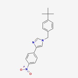 molecular formula C20H21N3O2 B1224056 1-[(4-叔丁基苯基)甲基]-4-(4-硝基苯基)咪唑 