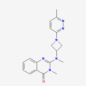 3-Methyl-2-{methyl[1-(6-methylpyridazin-3-yl)azetidin-3-yl]amino}-3,4-dihydroquinazolin-4-one