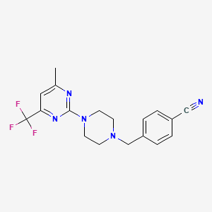 4-({4-[4-Methyl-6-(trifluoromethyl)pyrimidin-2-yl]piperazin-1-yl}methyl)benzonitrile