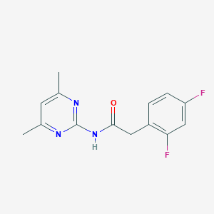 2-(2,4-difluorophenyl)-N-(4,6-dimethylpyrimidin-2-yl)acetamide