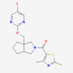 2-{[2-(2,4-Dimethyl-1,3-thiazole-5-carbonyl)-octahydrocyclopenta[c]pyrrol-3a-yl]methoxy}-5-fluoropyrimidine