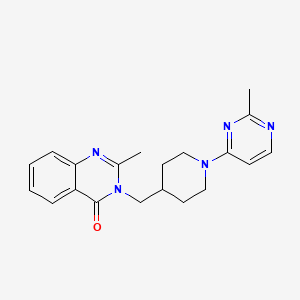 2-Methyl-3-{[1-(2-methylpyrimidin-4-yl)piperidin-4-yl]methyl}-3,4-dihydroquinazolin-4-one