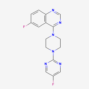 6-Fluoro-4-[4-(5-fluoropyrimidin-2-yl)piperazin-1-yl]quinazoline