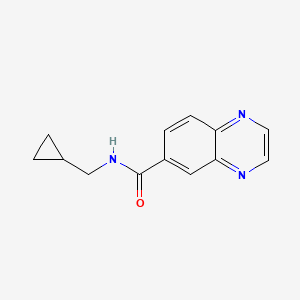 molecular formula C13H13N3O B12240645 N-(cyclopropylmethyl)quinoxaline-6-carboxamide 