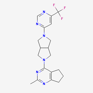 4-(5-{2-methyl-5H,6H,7H-cyclopenta[d]pyrimidin-4-yl}-octahydropyrrolo[3,4-c]pyrrol-2-yl)-6-(trifluoromethyl)pyrimidine