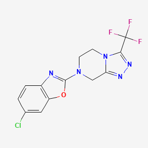 6-chloro-2-[3-(trifluoromethyl)-5H,6H,7H,8H-[1,2,4]triazolo[4,3-a]pyrazin-7-yl]-1,3-benzoxazole