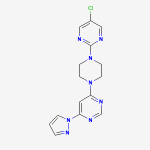 4-[4-(5-chloropyrimidin-2-yl)piperazin-1-yl]-6-(1H-pyrazol-1-yl)pyrimidine