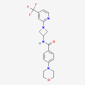 molecular formula C20H21F3N4O2 B12240670 4-(morpholin-4-yl)-N-{1-[4-(trifluoromethyl)pyridin-2-yl]azetidin-3-yl}benzamide 