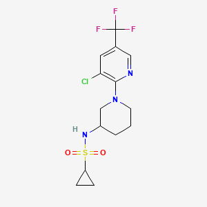 N-{1-[3-chloro-5-(trifluoromethyl)pyridin-2-yl]piperidin-3-yl}cyclopropanesulfonamide