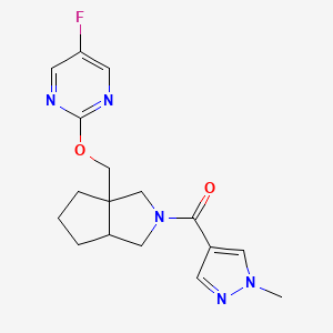 5-fluoro-2-{[2-(1-methyl-1H-pyrazole-4-carbonyl)-octahydrocyclopenta[c]pyrrol-3a-yl]methoxy}pyrimidine