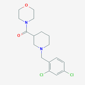 molecular formula C17H22Cl2N2O2 B12240719 4-{1-[(2,4-Dichlorophenyl)methyl]piperidine-3-carbonyl}morpholine 