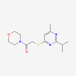 2-{[6-Methyl-2-(propan-2-yl)pyrimidin-4-yl]sulfanyl}-1-(morpholin-4-yl)ethanone