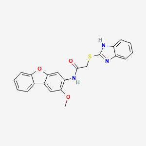 2-(1H-benzimidazol-2-ylthio)-N-(2-methoxy-3-dibenzofuranyl)acetamide