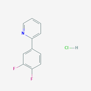 molecular formula C11H8ClF2N B12240781 2-(3,4-Difluorophenyl)pyridine hydrochloride 