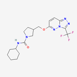 N-cyclohexyl-3-({[3-(trifluoromethyl)-[1,2,4]triazolo[4,3-b]pyridazin-6-yl]oxy}methyl)pyrrolidine-1-carboxamide