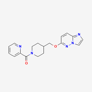 2-[4-({Imidazo[1,2-b]pyridazin-6-yloxy}methyl)piperidine-1-carbonyl]pyridine