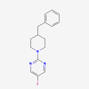 molecular formula C16H18FN3 B12240811 2-(4-Benzylpiperidin-1-yl)-5-fluoropyrimidine 