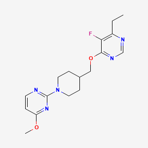 2-(4-{[(6-Ethyl-5-fluoropyrimidin-4-yl)oxy]methyl}piperidin-1-yl)-4-methoxypyrimidine