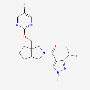 2-({2-[3-(difluoromethyl)-1-methyl-1H-pyrazole-4-carbonyl]-octahydrocyclopenta[c]pyrrol-3a-yl}methoxy)-5-fluoropyrimidine