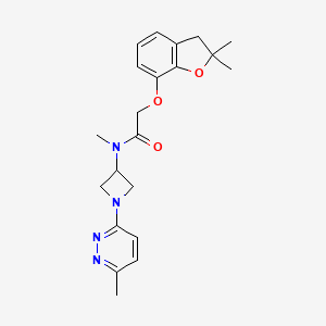 2-[(2,2-dimethyl-2,3-dihydro-1-benzofuran-7-yl)oxy]-N-methyl-N-[1-(6-methylpyridazin-3-yl)azetidin-3-yl]acetamide