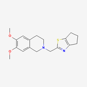 2-({4H,5H,6H-cyclopenta[d][1,3]thiazol-2-yl}methyl)-6,7-dimethoxy-1,2,3,4-tetrahydroisoquinoline