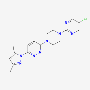 3-[4-(5-chloropyrimidin-2-yl)piperazin-1-yl]-6-(3,5-dimethyl-1H-pyrazol-1-yl)pyridazine