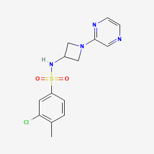 3-chloro-4-methyl-N-[1-(pyrazin-2-yl)azetidin-3-yl]benzene-1-sulfonamide