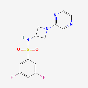 3,5-difluoro-N-[1-(pyrazin-2-yl)azetidin-3-yl]benzene-1-sulfonamide