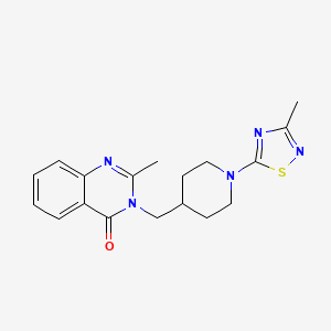 2-Methyl-3-{[1-(3-methyl-1,2,4-thiadiazol-5-yl)piperidin-4-yl]methyl}-3,4-dihydroquinazolin-4-one