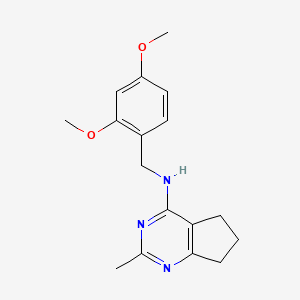 N-[(2,4-dimethoxyphenyl)methyl]-2-methyl-5H,6H,7H-cyclopenta[d]pyrimidin-4-amine