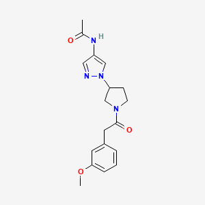 N-(1-{1-[2-(3-methoxyphenyl)acetyl]pyrrolidin-3-yl}-1H-pyrazol-4-yl)acetamide