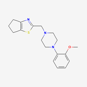 1-({4H,5H,6H-cyclopenta[d][1,3]thiazol-2-yl}methyl)-4-(2-methoxyphenyl)piperazine