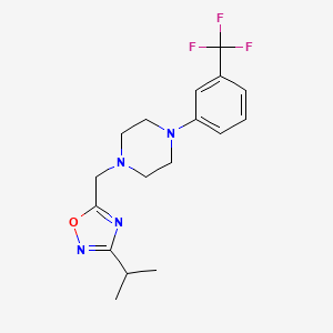 1-{[3-(Propan-2-yl)-1,2,4-oxadiazol-5-yl]methyl}-4-[3-(trifluoromethyl)phenyl]piperazine