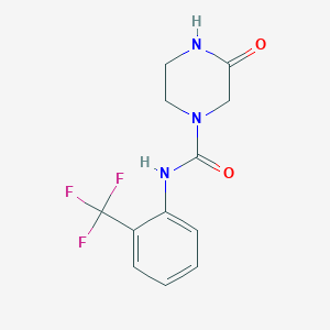 3-oxo-N-[2-(trifluoromethyl)phenyl]piperazine-1-carboxamide