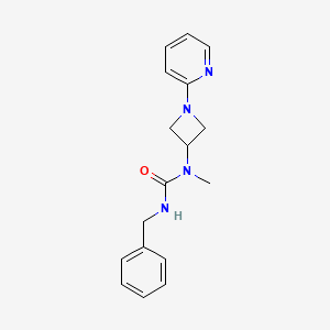 molecular formula C17H20N4O B12240983 1-Benzyl-3-methyl-3-[1-(pyridin-2-yl)azetidin-3-yl]urea 