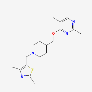 4-({1-[(2,4-Dimethyl-1,3-thiazol-5-yl)methyl]piperidin-4-yl}methoxy)-2,5,6-trimethylpyrimidine