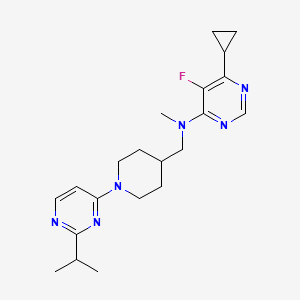 6-cyclopropyl-5-fluoro-N-methyl-N-({1-[2-(propan-2-yl)pyrimidin-4-yl]piperidin-4-yl}methyl)pyrimidin-4-amine