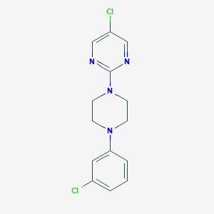 molecular formula C14H14Cl2N4 B12241013 5-Chloro-2-[4-(3-chlorophenyl)piperazin-1-yl]pyrimidine 