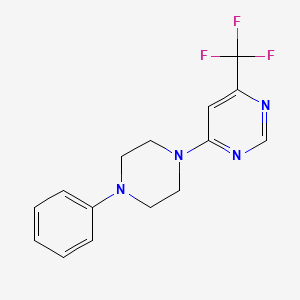 4-(4-Phenylpiperazin-1-yl)-6-(trifluoromethyl)pyrimidine