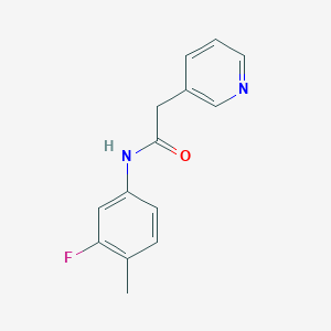 molecular formula C14H13FN2O B12241043 N-(3-fluoro-4-methylphenyl)-2-(pyridin-3-yl)acetamide 